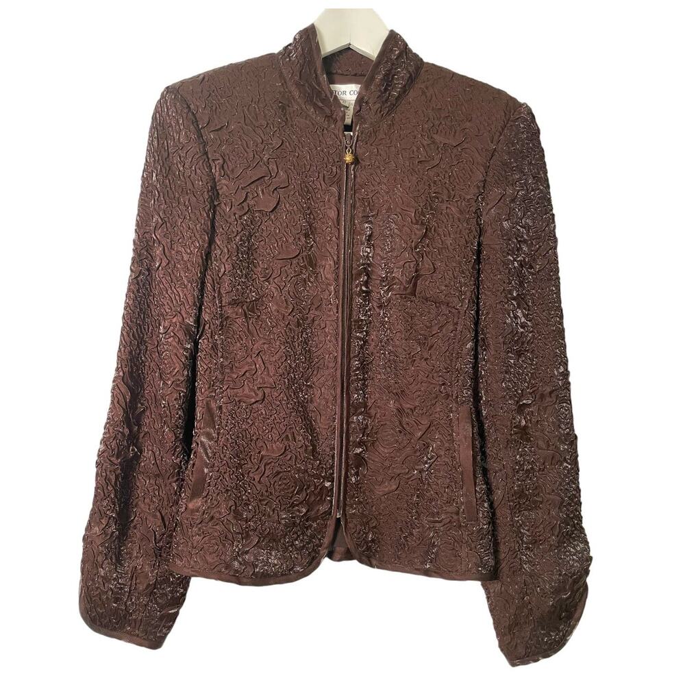 Vtg. Victor Costa SZ6 Chocolate brown Jacket